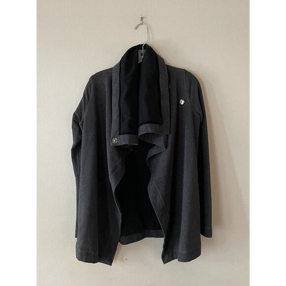 LULULEMON Women’s Size 4 Savasana Wrap Jacket Gray French Buttons Thick - Picture 2 of 7